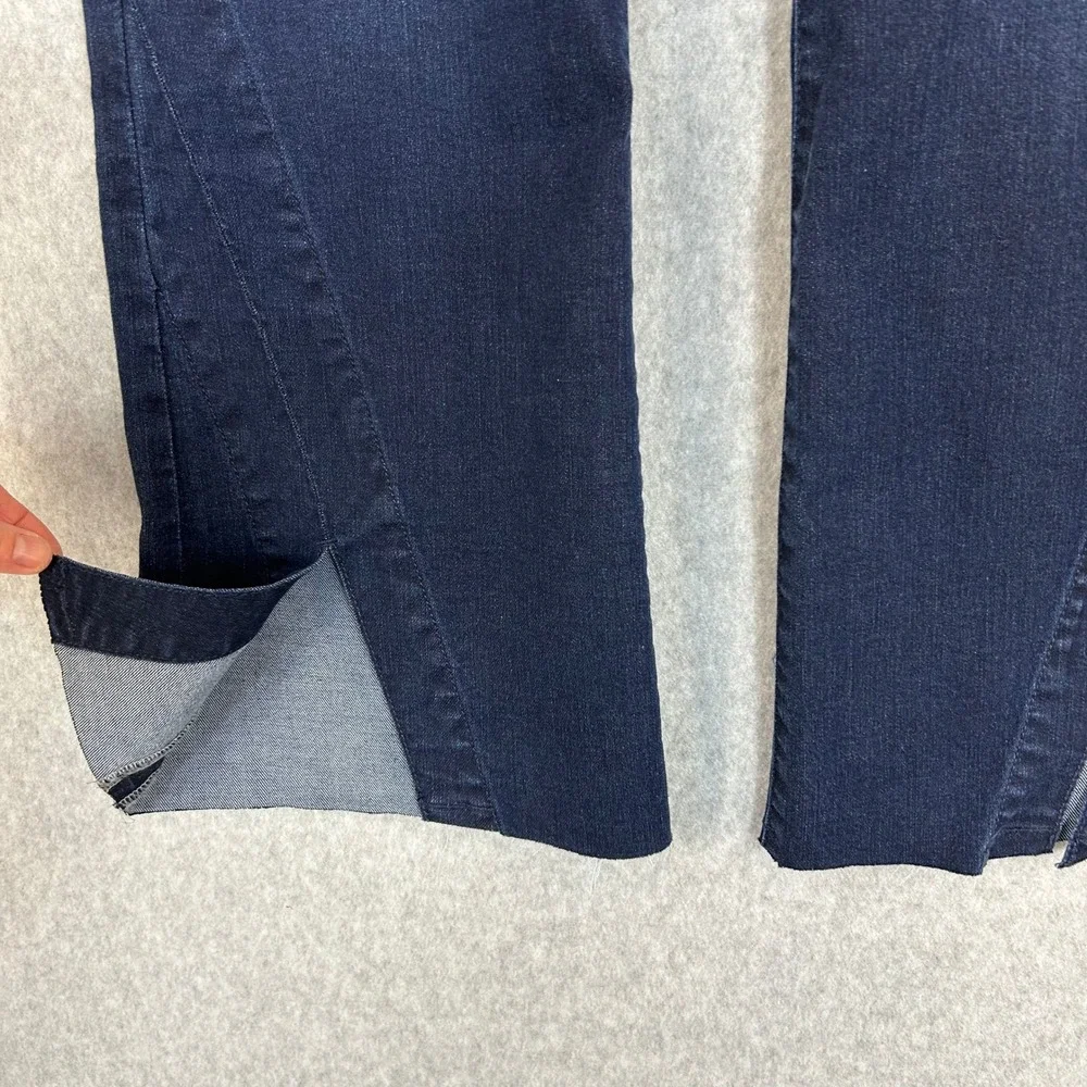 Liverpool The Gia Glider Crop Jeans Twisted Split Hem Dark Wash Denim Size‎ 8 29